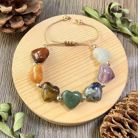 [Design Exclusivo] Pulsera Bohemia De 7 Chakras | Pulseira/Pedra Natural/Ajustável