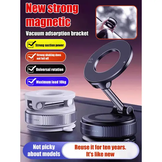 [Forte Magnetismo] [Estável e Seguro] Suporte de Celular para Carro/Montagem Magnética/Automóvel