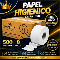 Papel Higiênico Rolão Kit 8/unidades 500 Metros Super Macio