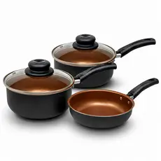 Kit de Panelas Antiaderente Teflon com Frigideira Alta Funda