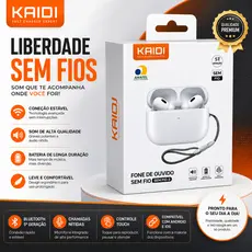 Fone De Ouvido Sem Fio Bluetooth Original Kaidi KD-790/KNC5603 TWS Touch Microfone + Case Promoção