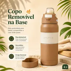 Garrafa Esportiva Térmica Aço SUS 316 Inoxidável 630/830ml Isolamento a Vácuo EXCELLING ZQL-077/078