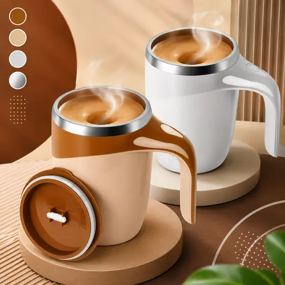 Caneca  Magnética Térmica Copo Misturador Mixer Café Shake 380ml Suco Elétrica Recarregável ZQL-032