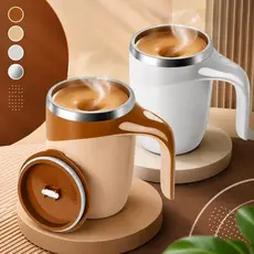 Caneca  Magnética Térmica Copo Misturador Mixer Café Shake 380ml Suco Elétrica Recarregável ZQL-032