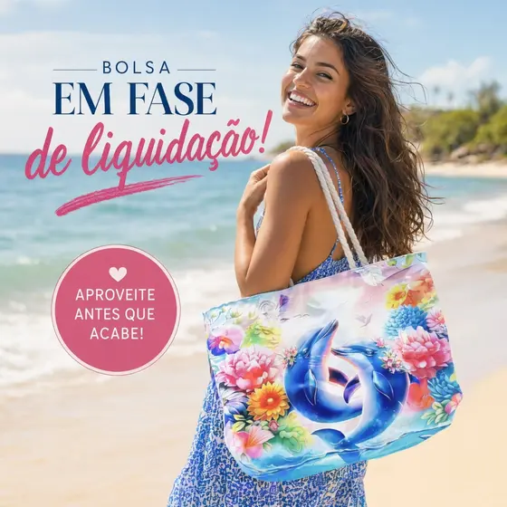 Bolsa Feminina Praia Verão Tiracolo Grande Leve Casual Resistente Dia a Dia Impermeável