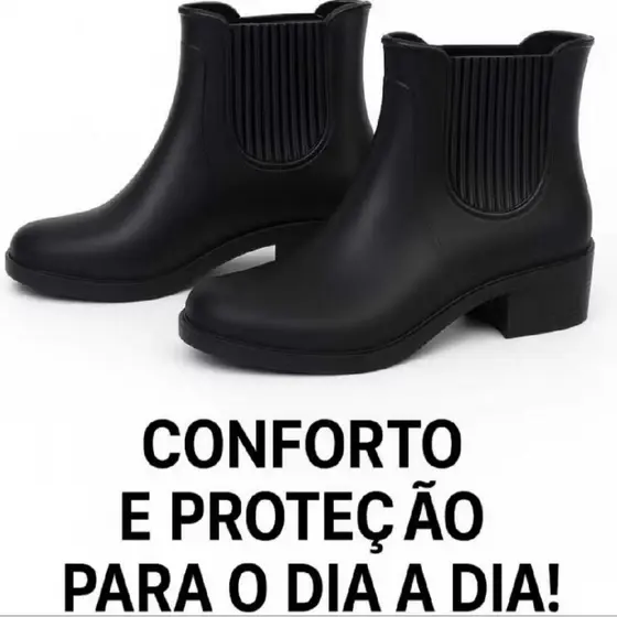 Bota Galocha Feminina  Emborrachada Impermeável Antiderrapante