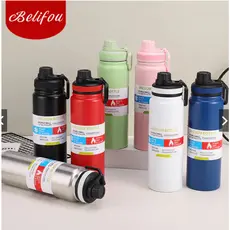 Belifou Garrafa Térmica 800ml Em Inox Água Quente e Fria Para Academia Isolamento a Vácuo