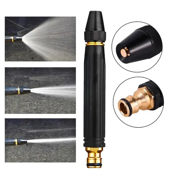 3-in-1 High Pressure Nozzle Kit for Hose + Top Connector