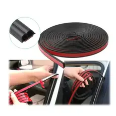 HW5 Tiras De Proteção De Borda De Porta De Carro Isolamento De Ruído Selante Cromadas Tira De Vedação De Borracha