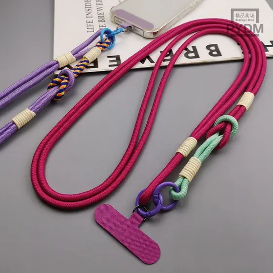 Cordão para celular, transversal, portátil, de dupla utilização, destacável, unissex, estilo longo PXSY