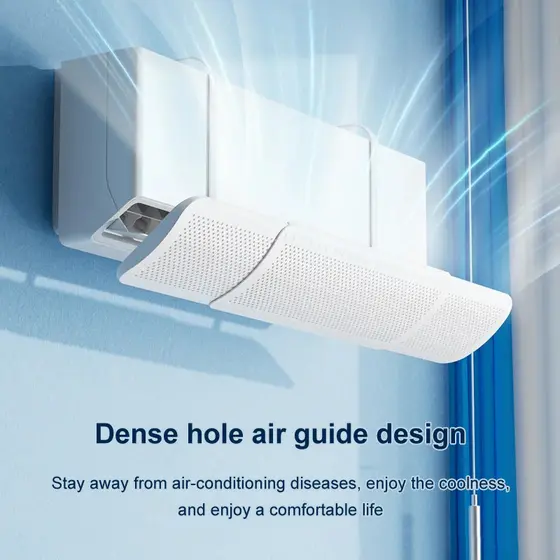 【Design Retrátil】Defletor Ajustável Para Ar Condicionado Montado Na Parede/Placa De Filtro/Protetor/Proteção Contra Vent