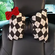 Encosto de cabeça do carro Bowknot assento de encosto de cabeça do carro respirável pescoço travesseiro Premium feminino