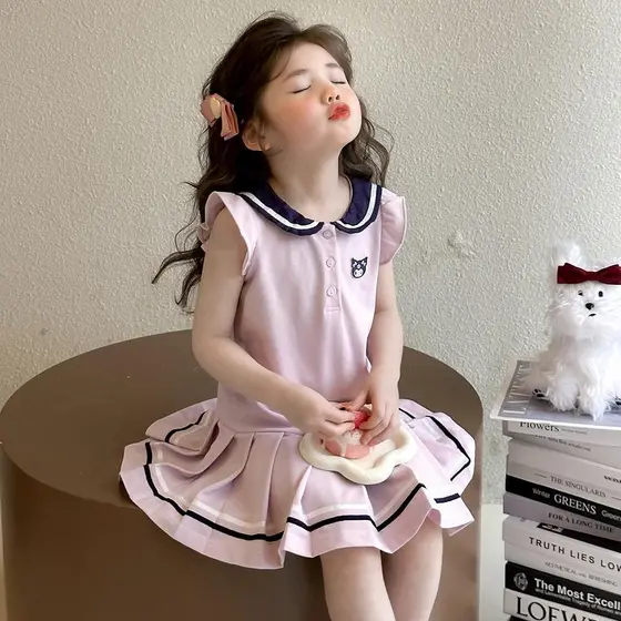 Legal arroz verão meninas vestido sem mangas roupas infantis crânio arroz roupas de algodão saia roupas infantis vestido