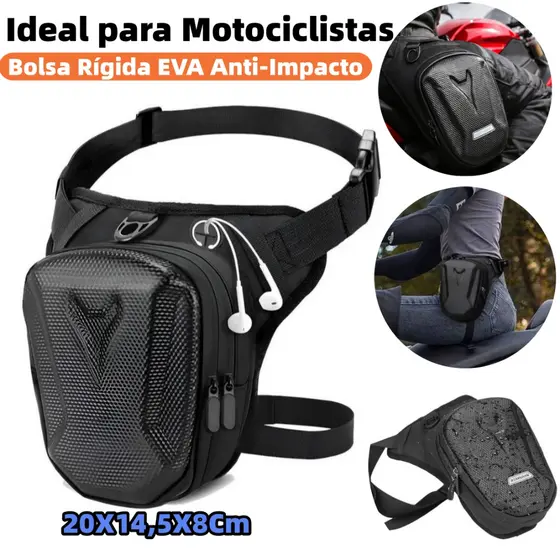 Bolsa Lateral Para Perna De Motocicleta-EVA Hard Shell Outdoor Casual Cintura Pack Telefones Celulares E Itens Essenciai