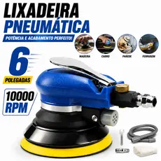 Lixadeira Pneumática Orbital Hookit Roquite