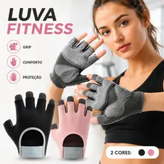 Luvas de Academia Meio-Dedo Unissex – Munhequeira Ajustável, para Musculação & Exercícios Fit