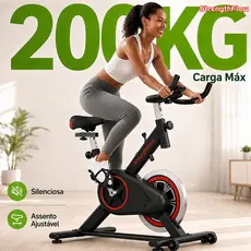 Bicicleta Bike Ergometrica Spinning Detecção De Frequência Cardíaca Academia Fitness Profissional 120kg