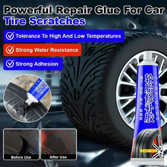 [Reparação Forte e Rápida] Lem Ban Mobil Super Kuat | Cola de Reparação de Pneus/Adesivo para Pneus