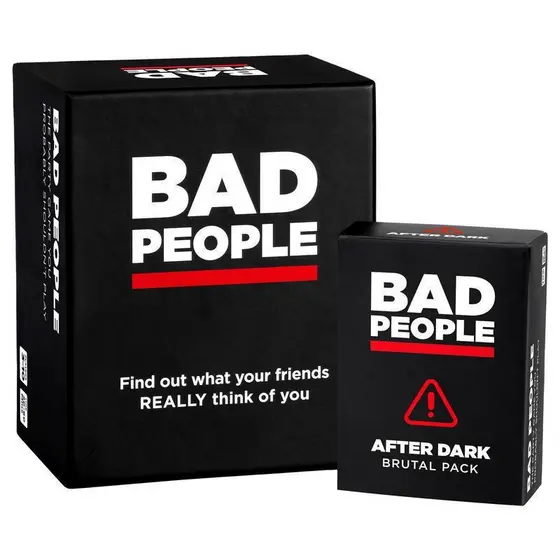 BADPEOPLE Jogo de Festa + Expansão AfterDark - Jogo de Cartas Hilário para Festas Divertidas, Jogos de Tabuleiro e Noite
