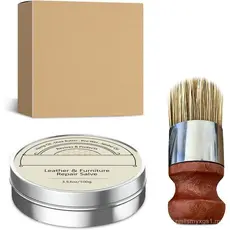 Kit de Cuidados com Couro - Agente de Manutenção e Reparação de Couro, Acompanha Pincel Aplicador - Fórmula de Cera AB
