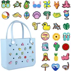 30 peças de pingentes para bolsa Bogg, acessórios indispensáveis para bolsa de praia, pingentes para bolsa Bogg/Simply S