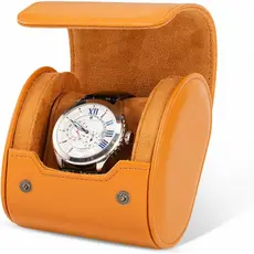 Estojo de Relógio GENUÍNO para Homens e Mulheres, Estojo de Viagem em Couro para Relógios, Presentes de Aniversário, Org