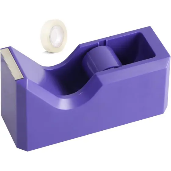Dispensador de Fita Adesiva de Mesa com Base Antiderrapante, Dispensador de Fita Colorido e Resistente para Embalagens e