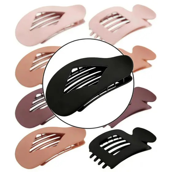 Conjunto de 8 Presilhas de Cabelo Planas - Cores Neutras Foscas, Presilhas de Cabelo com Forte Fixação para Mulheres, Pr