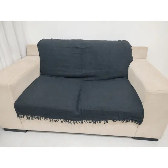 Manta Decorativa para Sofá 210x120 cm com Franjas