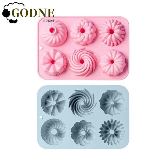 Forma De Bolo De Tubo Canelado GODNESSFO , Mini Panelas Reutilizáveis De 6 Cavidades , Moldes De Cozimento De Rosquinha