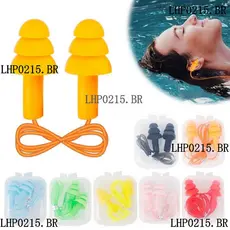 Protetor De Ouvido Flexível Confortável Reutilizável Com Corda De PVC/Redução De Ruídos À Prova D'água Premium Silicone