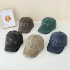 Para crianças Boné beisebol bordado logo discreto estilo minimalista unissex algodão macio para uso todos os dias
