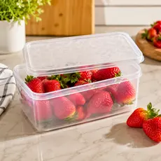 Kit 10 Potes 1 Litro Transparente Freezer Micro-ondas Marmita Fitness Kit Pote Mantimentos