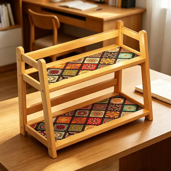 Estante de mesa prateleira doméstica pequena estante Multi-camada Bay janela colocação Rack escritório estudo mesa prate