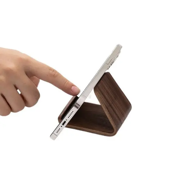 Walnut madeira maciça criativo suporte do telefone móvel suporte de mesa prateleira do telefone móvel escritório simples