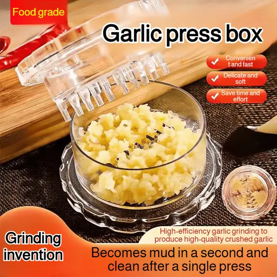 【Prático e Compacto】Disco De Prensado Multifuncional Para Moler Ajo/Moedor de Alho Manual/Item de Cozinha Essencial