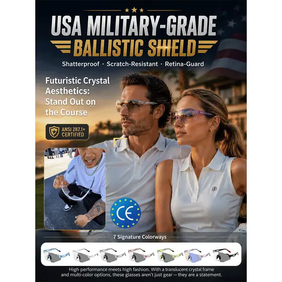 【Mudança Automática de Cor】HFH-Óculos de Proteção Anti-Vento para Esporte/Golf/Pesca