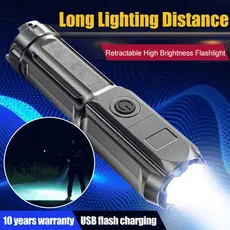 [Super Foco] Compact Handheld Flashlight for Camping, Hiking, and Emergency Use/Lanterna para Camping/Lanterna Recarregá
