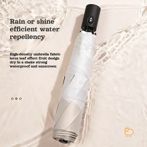 [Proteção UV] Guarda-Chuva Automático Dobrável | Guarda-Chuva/Automático/Sol/Chuva/Compacto