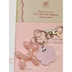 Coreia coreia bonito colorido filhote de cachorro chaveiro tamanho pequeno saco ornamentos dos desenhos animados nuvem s