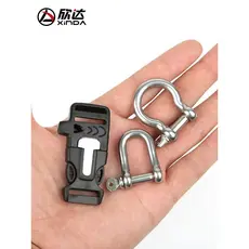 Xinda guarda-chuva corda pulseira acessórios de aço inoxidável em forma de U fivela de bloqueio fivela de aço inoxidável