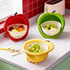 Cesta de drenagem em forma de fruta fofa, ferramenta útil de armazenamento de cozinha, novo estilo, dreno espesso, bacia