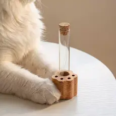 Caixa de armazenamento de barba de gato, garrafa de armazenamento de pêlos de animais de estimação, coletor de barba de 