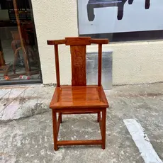 Móveis de mogno Cadeira pequena de madeira maciça Pequena cadeira oficial de chapéu Cadeira traseira Cadeira de nuvem au