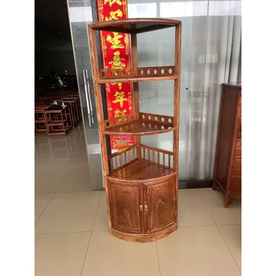 Armário triangular de mogno ouriço, sândalo vermelho, multicamadas, armário de chá, móveis para sala de estar, armário d