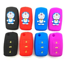 Adequado para Volkswagen Sagitar Bora Golf 6 Tiguan Lavida POLO Santana dos desenhos animados Silicone chave do carro ca