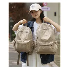 Hong Kong IT HKins Mochila de cor sólida Novo estilo Junior High School College Student Schoolbag Feminino Outing Travel