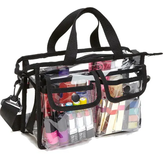 Bolsa mensageiro transparente transparente, sacola de armazenamento de cosméticos, bolsa transparente para viagem, à pro