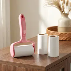 Kit Rolo Tira Pelos Adesivo Plástico Alta Qualidade Tira Pelos de Roupa 1Rolo + 2 Refil