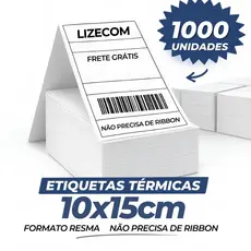 Etiquetas 10 cm x15 cm 100 mm x 150 mm Térmica Serrilha Zebra Elgin Knup Resma 1000 UN 500 UN 200 UN Impressora Térmica